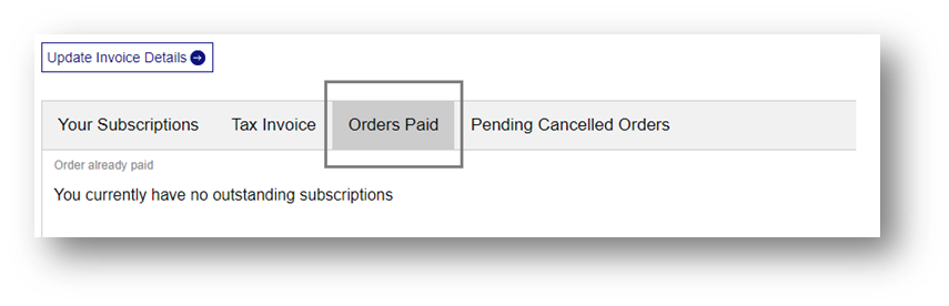 orders paid tab